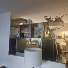 open shelving room divider