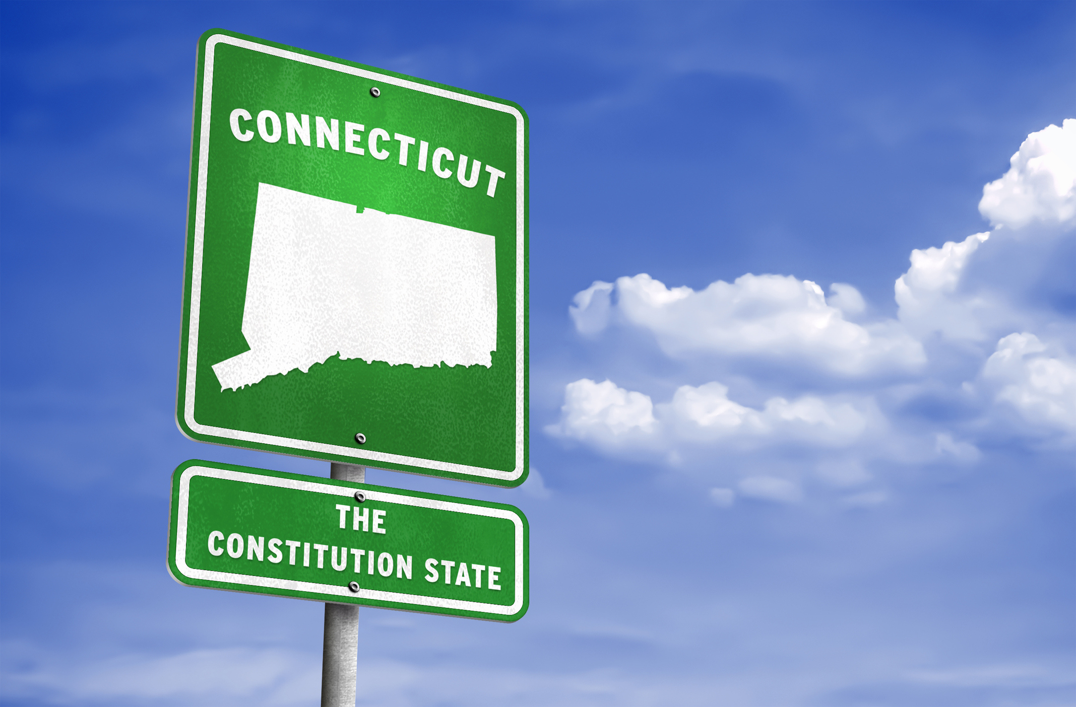 Connecticut road sign