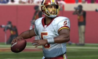 A screen shot from the previous EA sports game, Madden NFL 11.