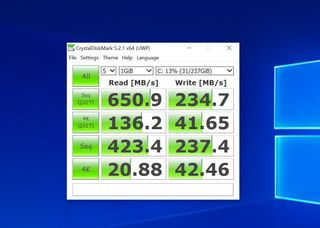 While still an SSD the 256GB is far from the fastest out there.