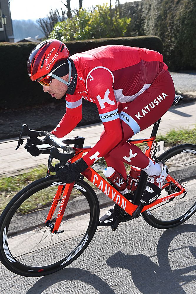Alexander Kristoff (Katusha) ended in second place at Kuurne-Brussel-Kuurne