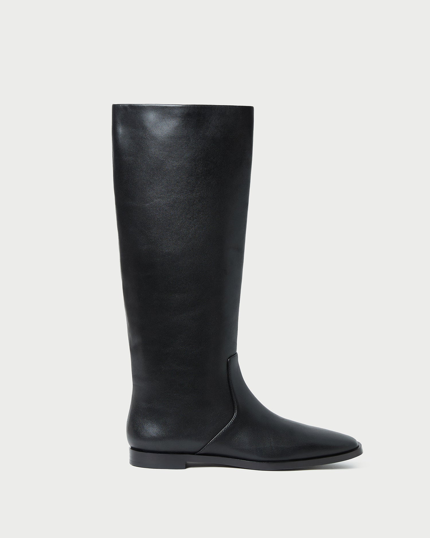 Tilly Black Leather Tall Boot - Black / 5