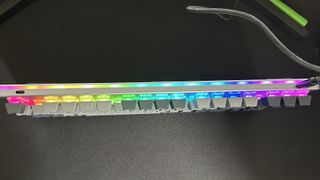 Drop CTRL keyboard side showing RGB lights and USB-C ports