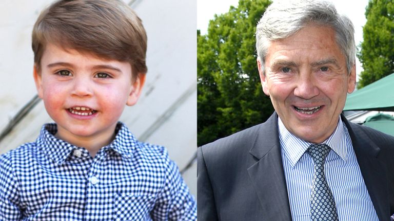 prince louis and michael middleton, his grandfather