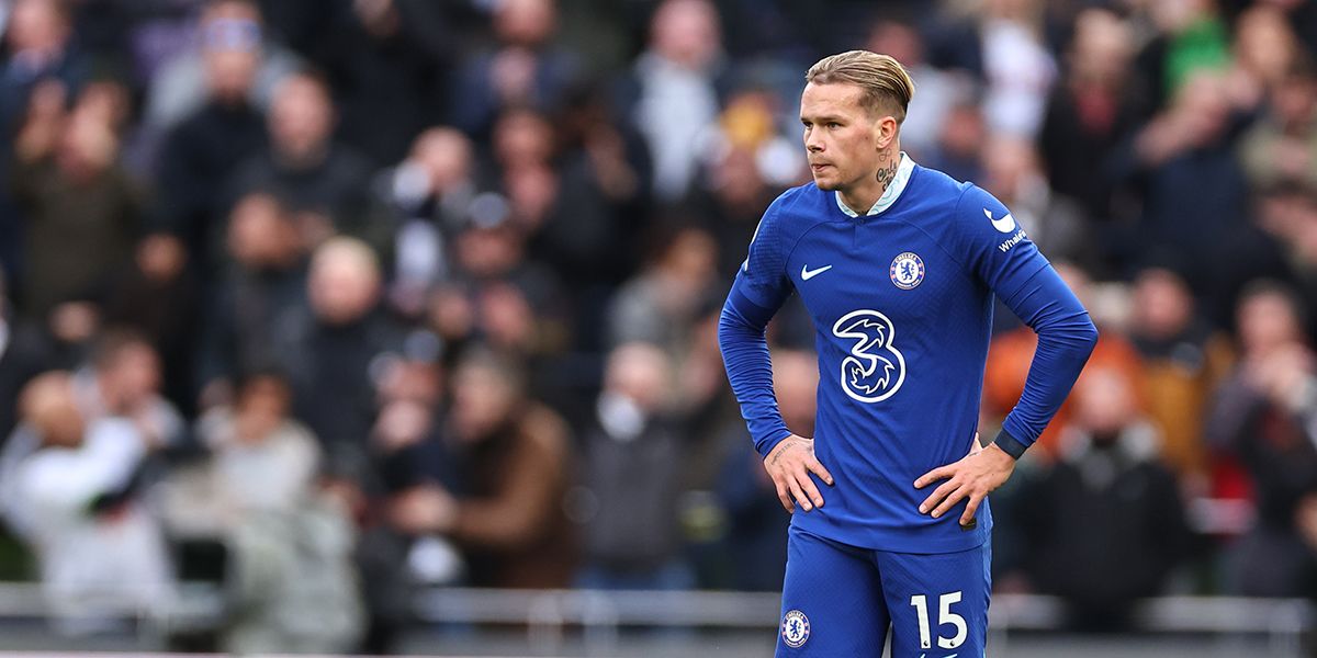 Chelsea Mykhaylo Mudryk dejected at full time of the Premier League match between Tottenham Hotspur and Chelsea FC at Tottenham Hotspur Stadium on February 26, 2023 in London, United Kingdom.