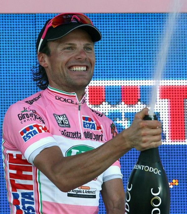 Danil Di Luca has plenty of experience with champagne during this year's Giro d'Italia.