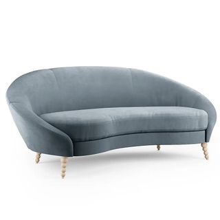 Ivy Pacific Velvet 3 Seater Curved Sofa