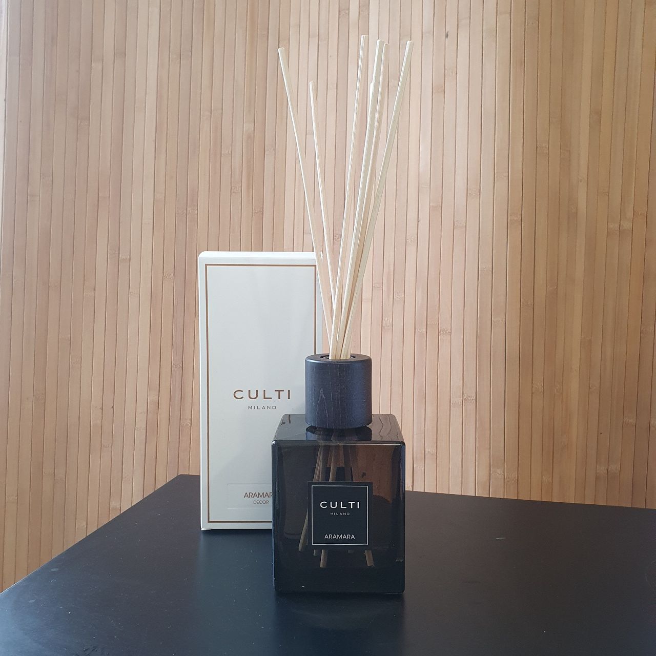Culti Aramara Decor reed diffuser with its box