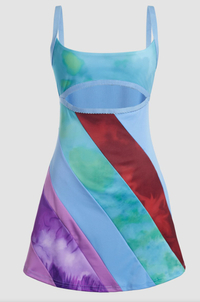 Cider, 13 going on 30 Multicolor Cut-out Dress ( $18