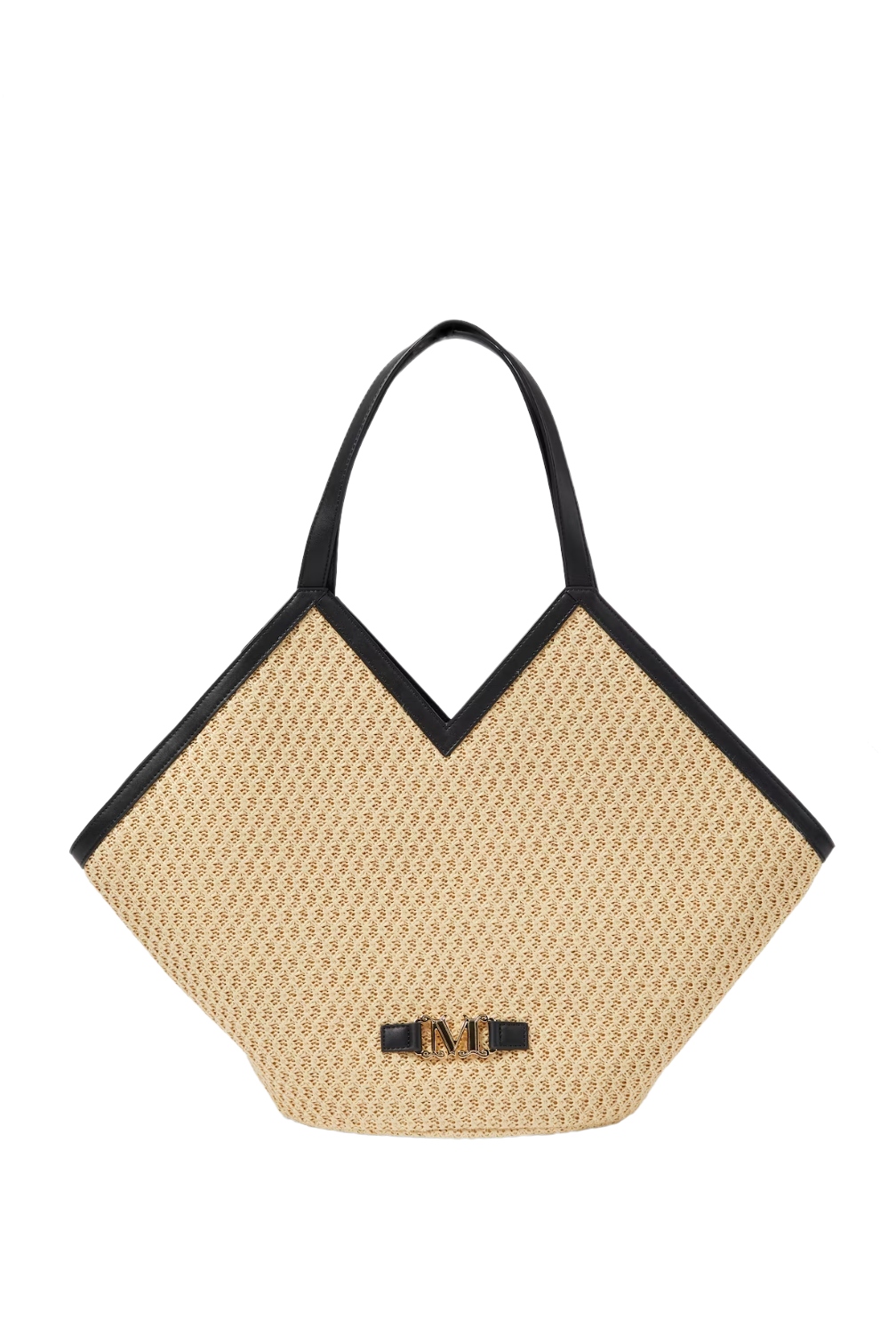 Max Mara, Luigi Leather-Trimmed Raffia Tote Bag