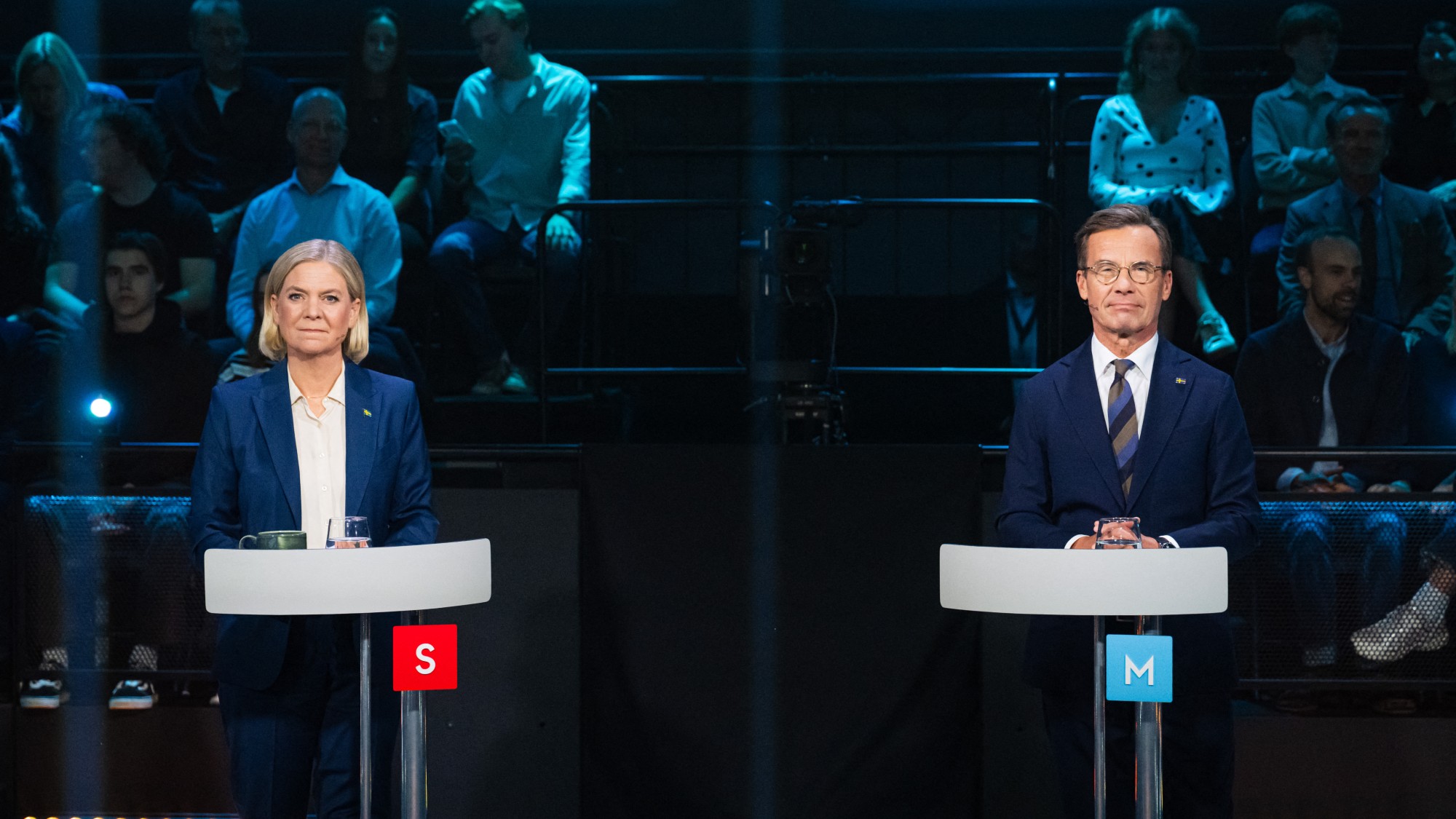 Sweden's two main prime ministerial candidates in a televised debate three dates before votes closed in the Swedish national election