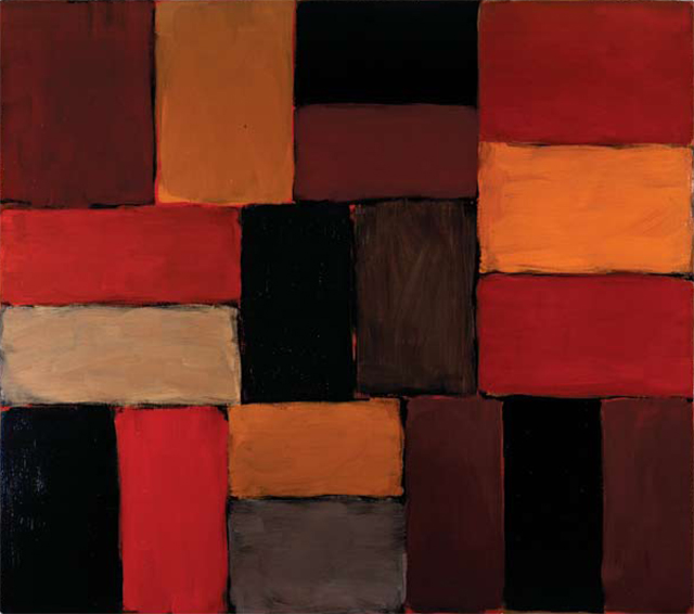 The Duke of Devonshire&#039;s favourite painting, Wall of Light Red Day Leaving by Sean Scully.