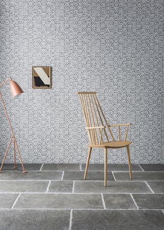 Stone flooring in a living room