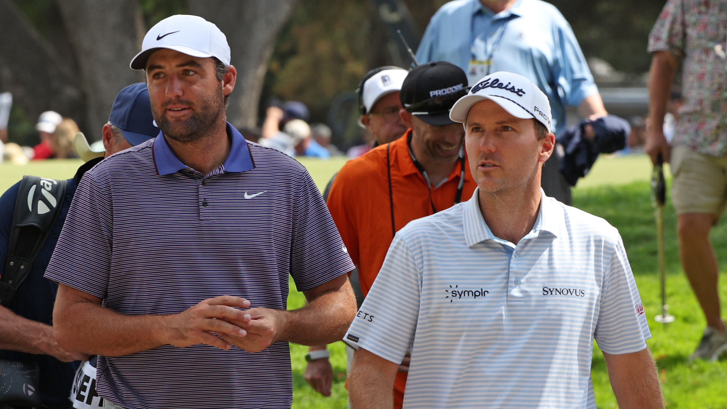 Scottie Scheffler and Russell Henley at the Procore Championship