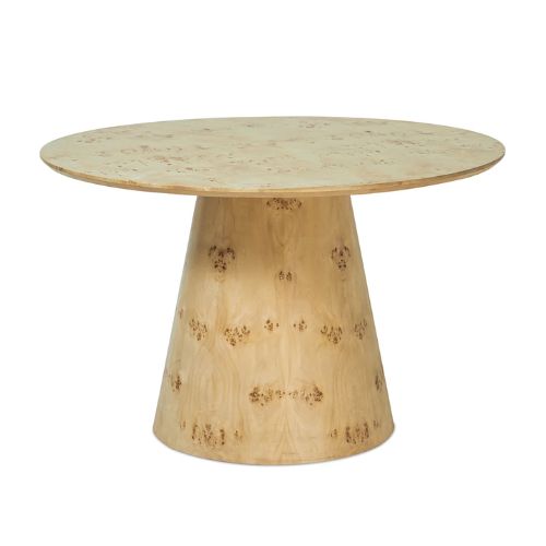Burl Solid Wood Round Dining Table