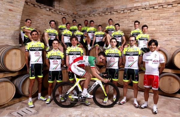 Giovanni Visconti and the Farnese Vini-Neri team.