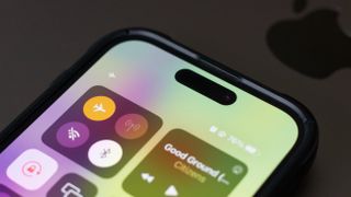 Airplane mode enabled on an iPhone 14 Pro