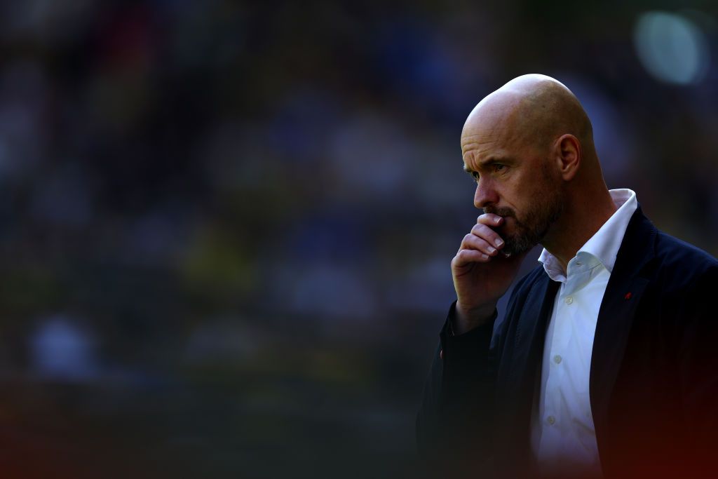 Manchester United manager Erik ten Hag deep in thought