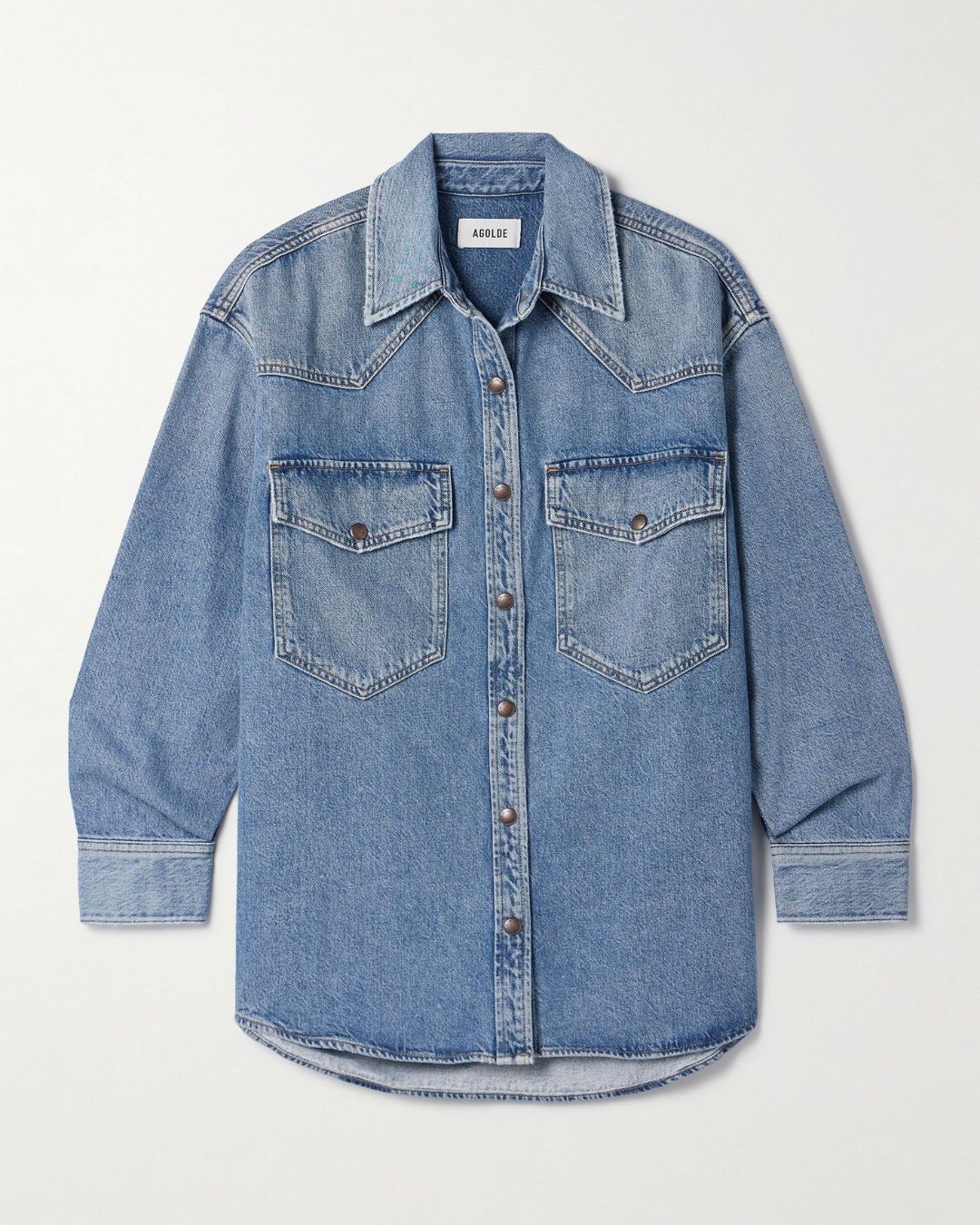 agolde denim shirt