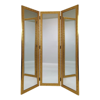 Full length tri-fold mirror