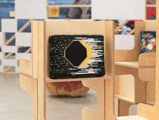 Installation view of 'Haegue Yang: Strange Attractors' at Tate St Ives featuring Mundus Cushions – Yielding X