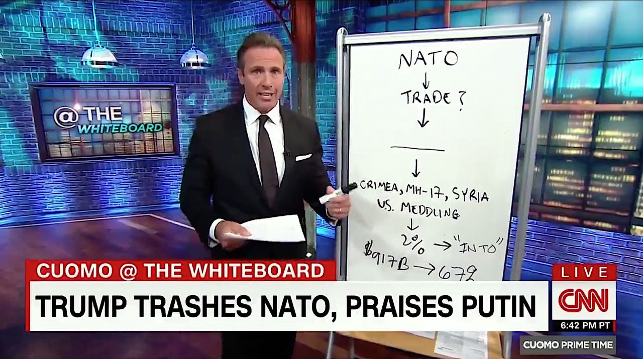 CNN&amp;#039;s Chris Cuomo schools Trump on NATO