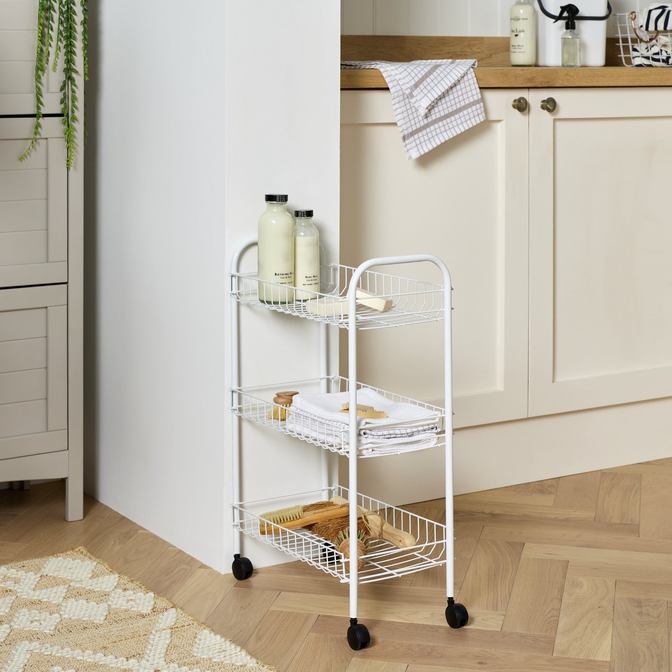 Argos Home 3 Tier Kitchen Storage Trolley - White