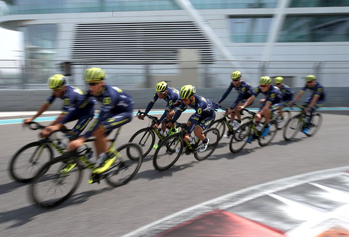 The Orica-Scott team at speed