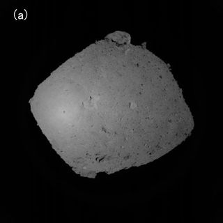 The Japanese probe Hayabusa2 cast its shadow on asteroid Ryugu in new images from the spacecraft.