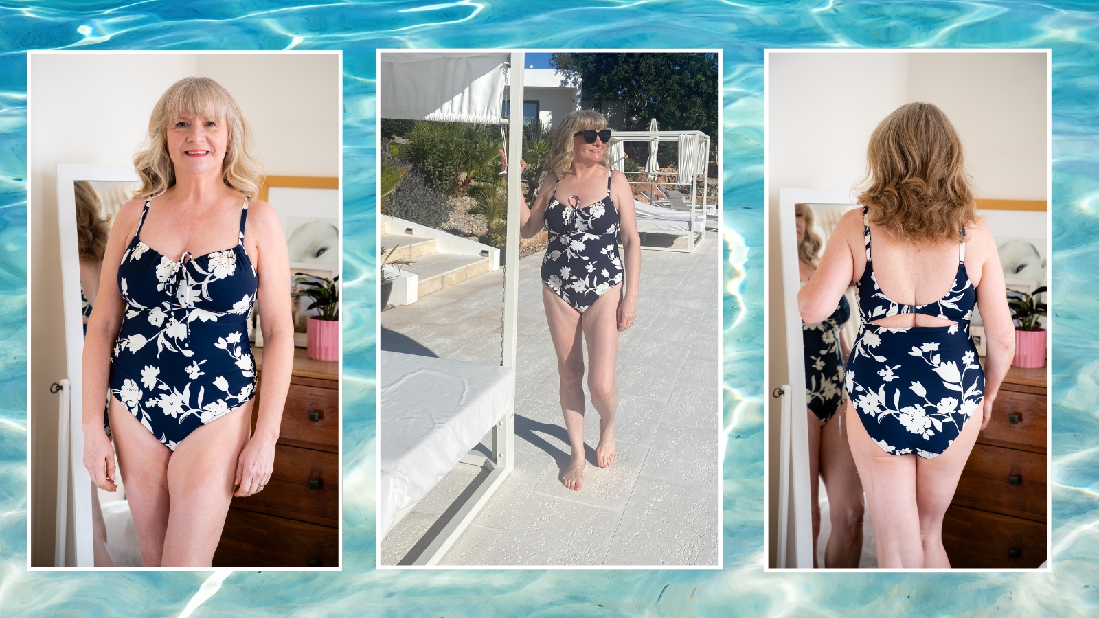Julie Player wearing Bravissimo Koh Samui swimsuit