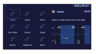 Star Walk 2 review: Image shows the "What is visible" section of the app.