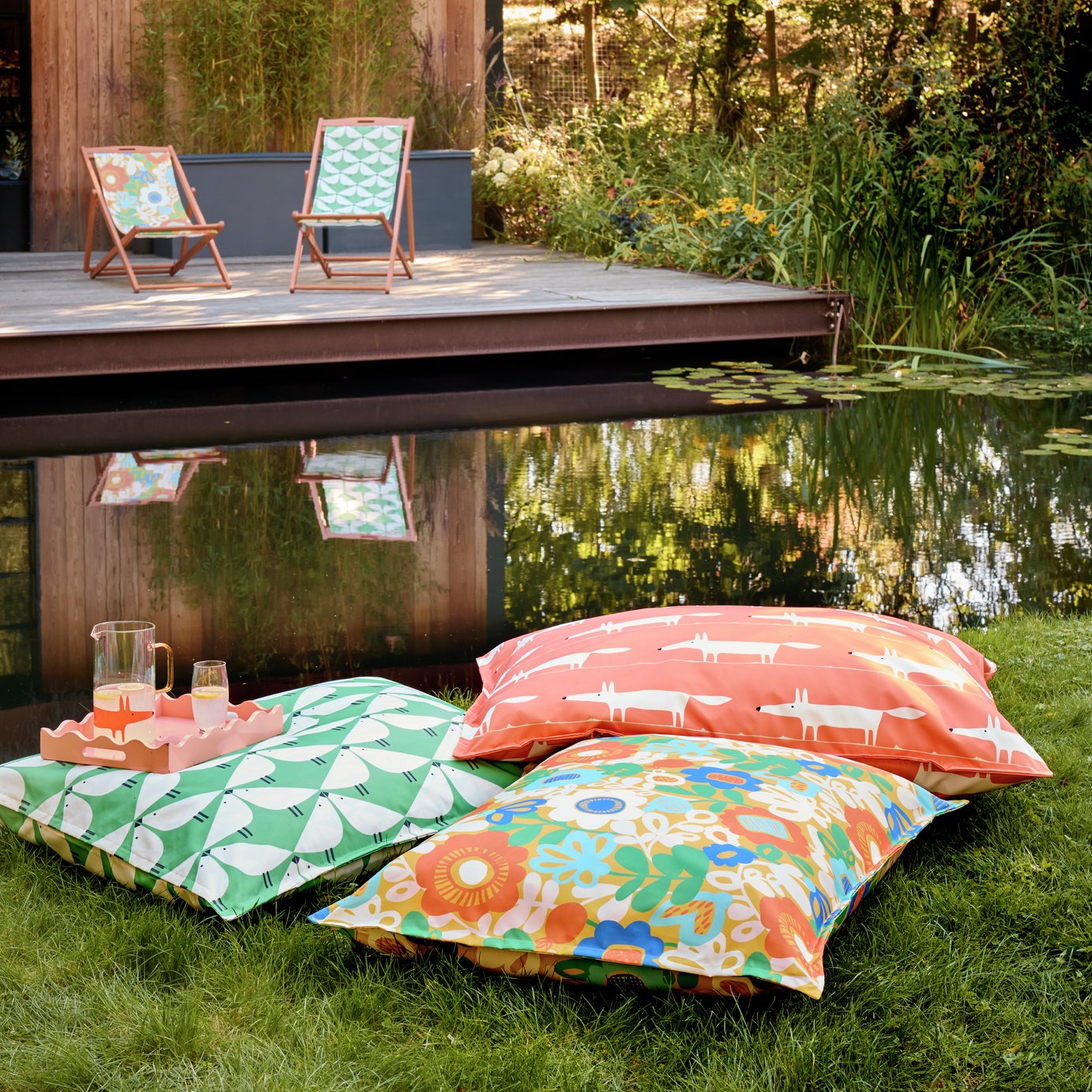 Habitat X Scion Indoor Outdoor Bean Bag Cushion - Kukkia