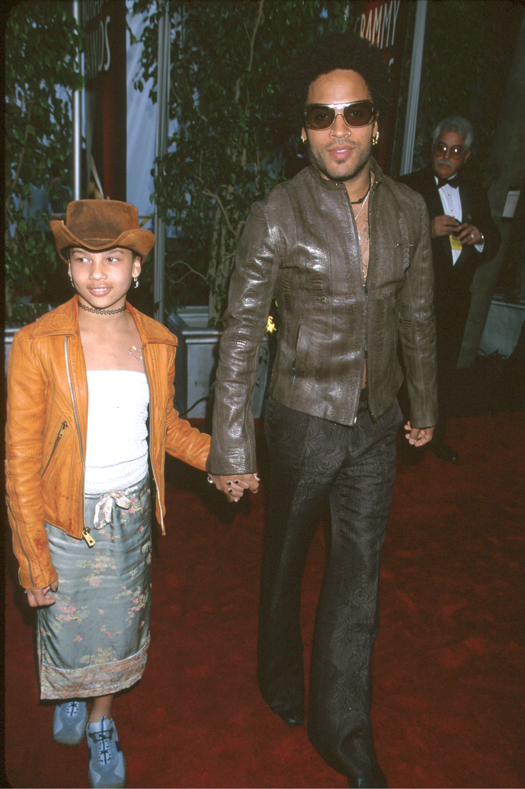 Lenny Kravitz and Zoe Kravitz at The 42nd Annual GRAMMY Awards, 2000