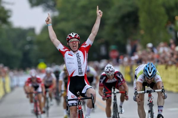 Daniel Holloway (Bissell) is the highest-placed American and becomes US Criterium National Champion.