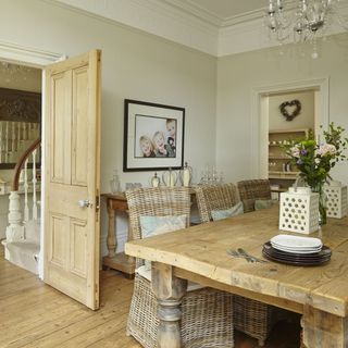 dining area with wooden table and chair