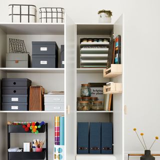 home office storage cupboards with ikea spice rack inside