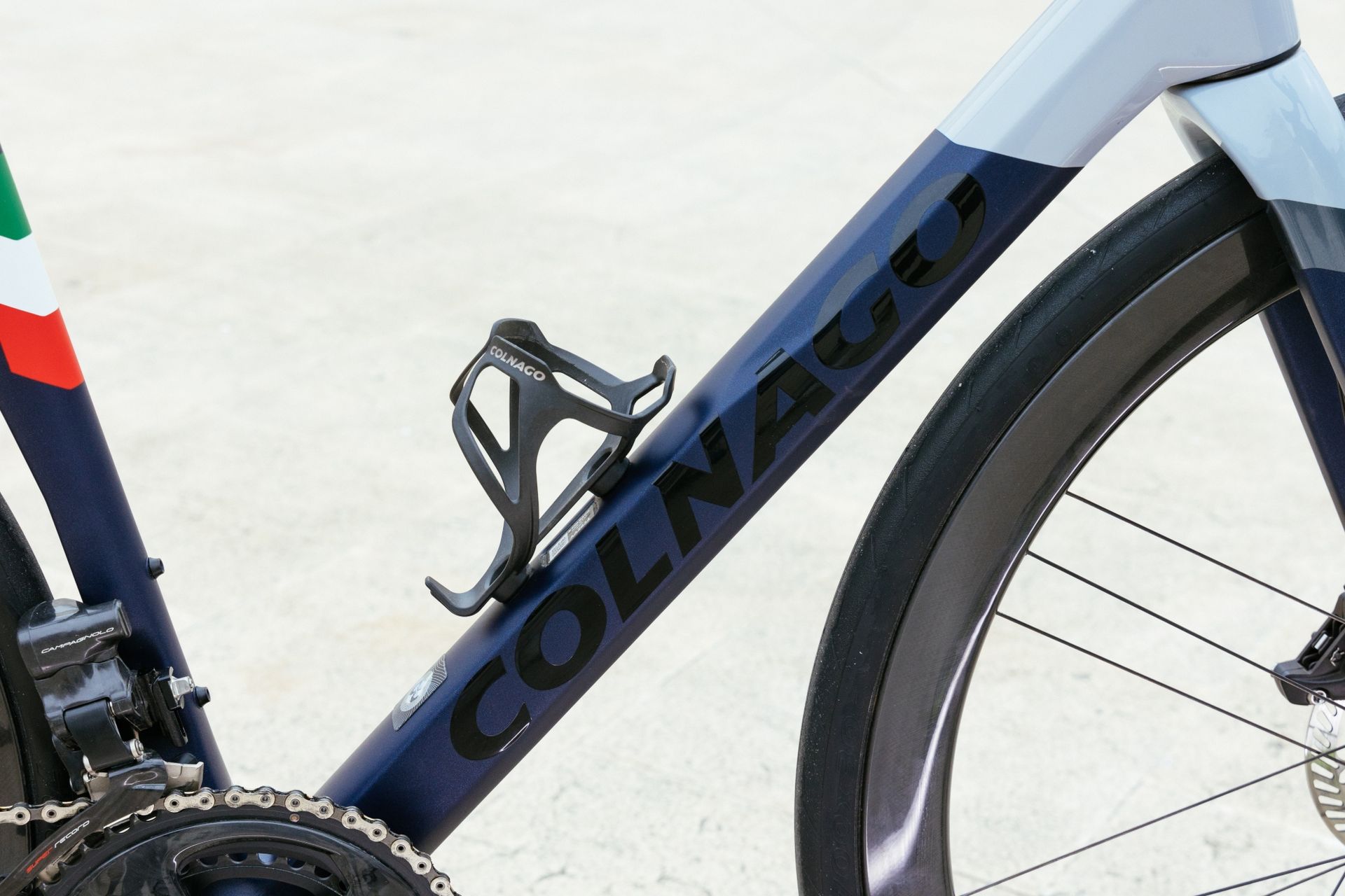 Detail of Colnago C68 Allroad down tube