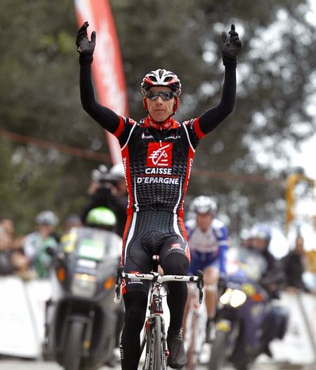 Rui Costa (Caisse d'Epargne) wins the Trofeo Deià, the fourth stage of the Challenge Mallorca.
