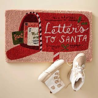 Santa door mat from Anthropologie
