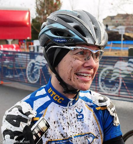 Kimberly Flynn (University Of Tennessee-Chattanooga) speaks to the press after winning the Division 2 collegiate race.