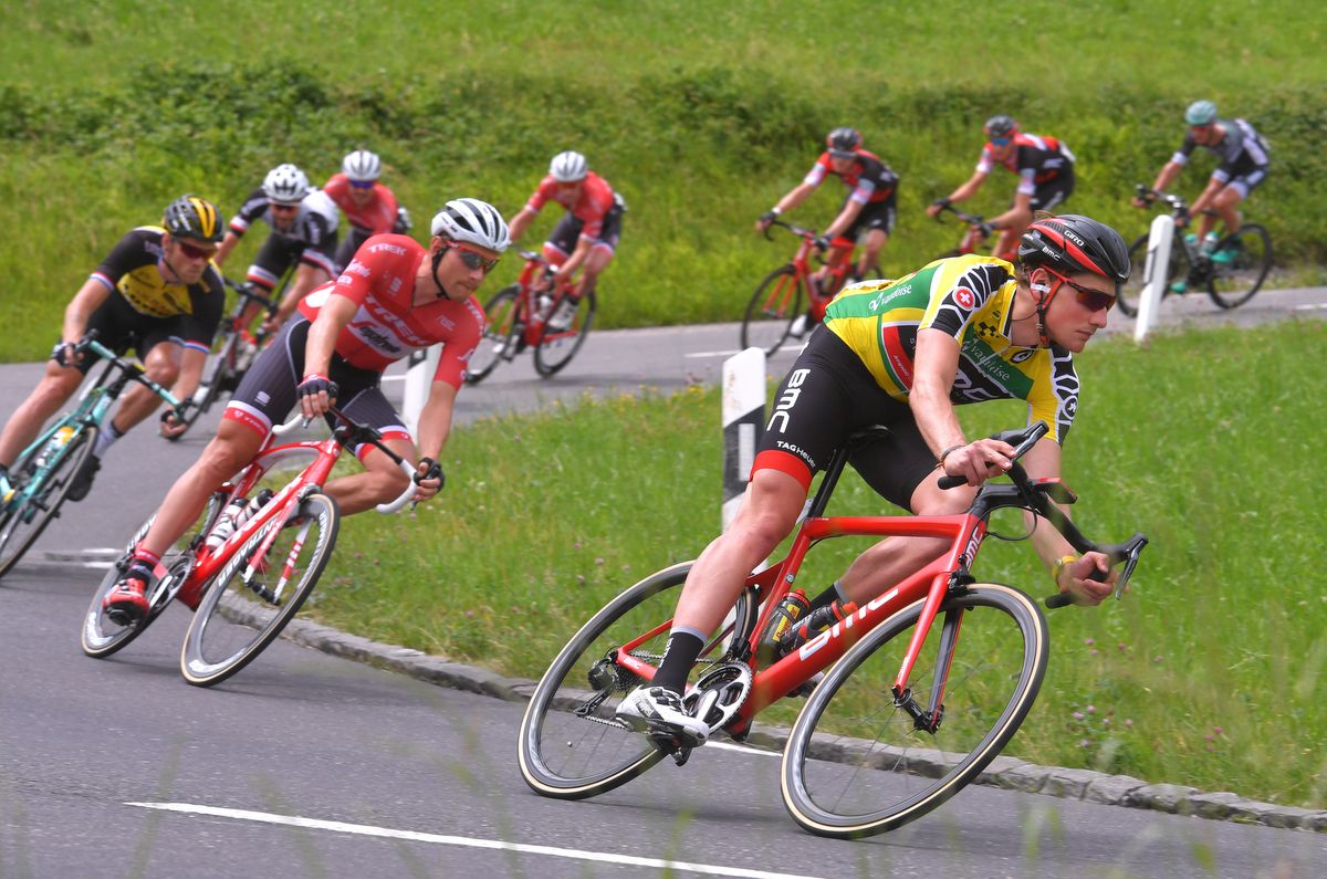 Race leader Stefan Kung during the race