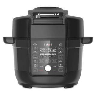 An Instant Pot Duo Crisp with Ultimate Lid against a white background