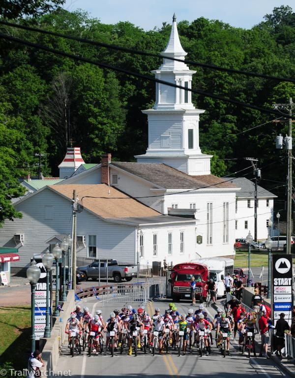 Juniors starting on the bridge leading to Windham, NY
