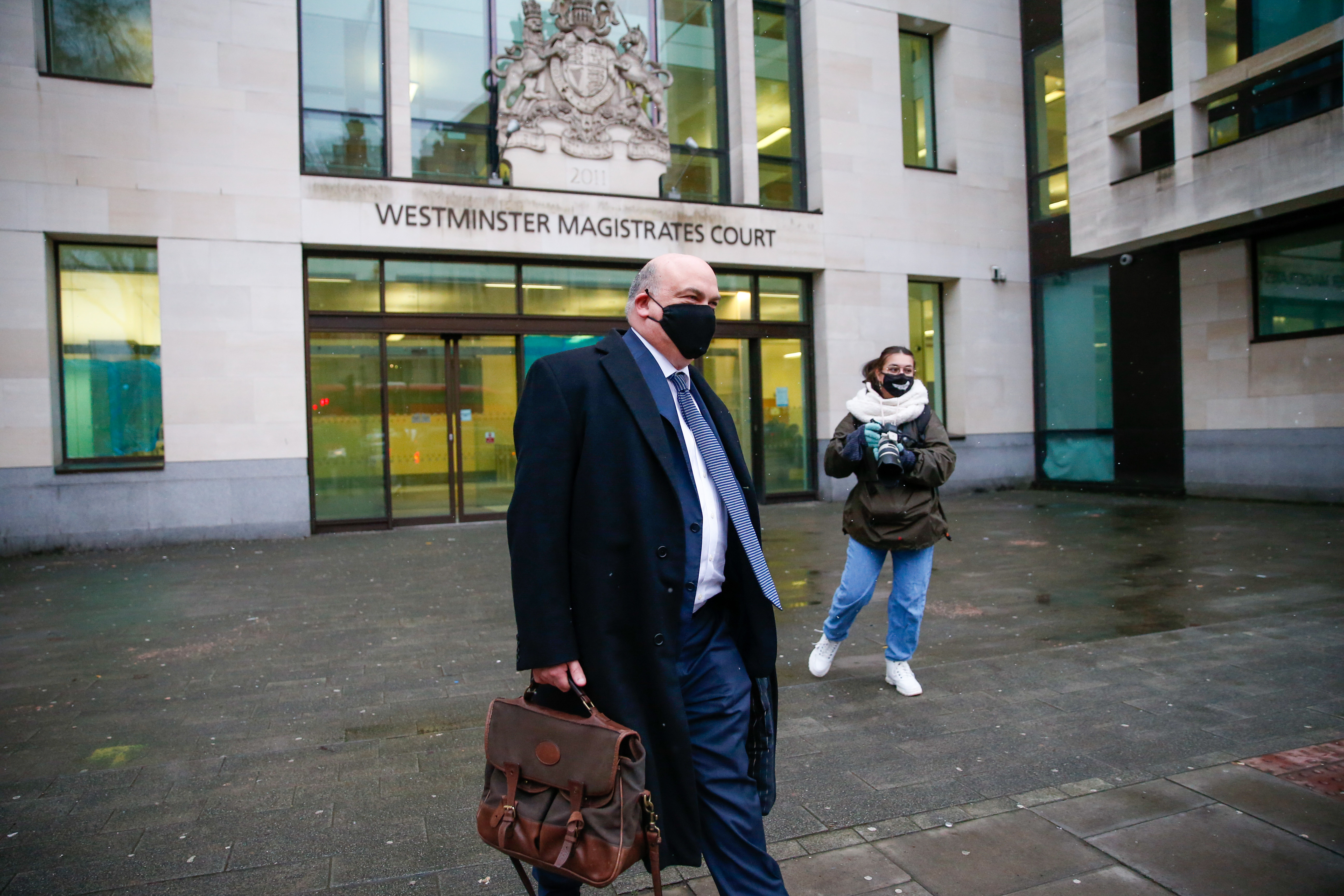 Mike Lynch, former CEO of Autonomy Corp., leaves his extradition hearing at Westminster Magistrates Court in London, UK, on ​​Tuesday, February 9, 2021.