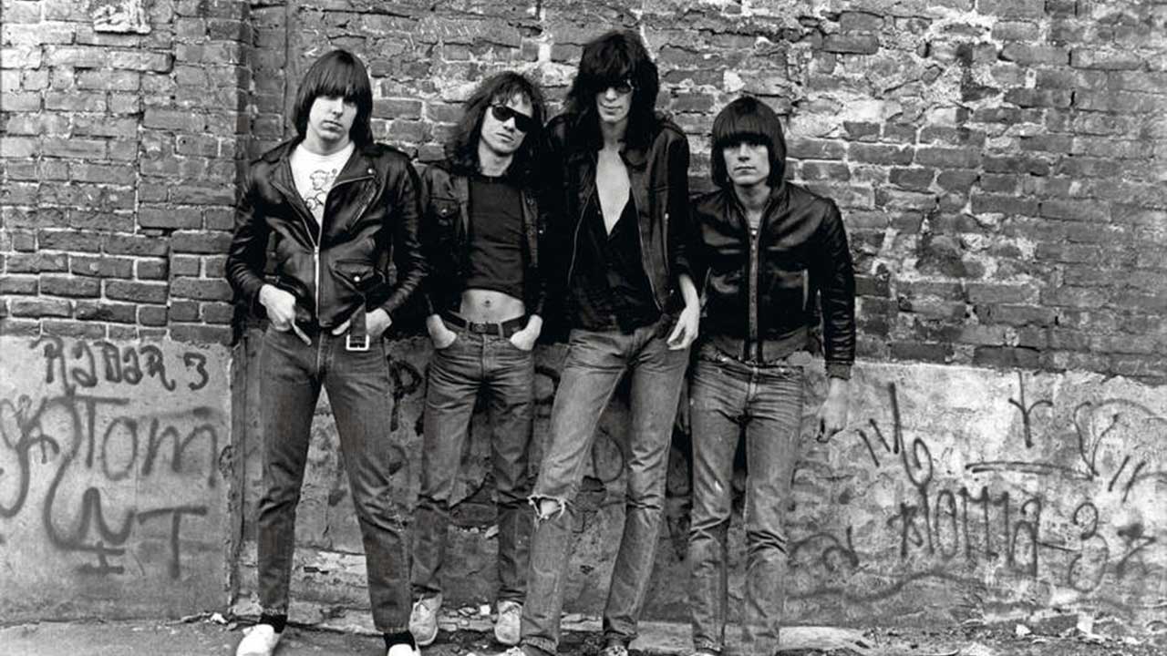 Ramones as pictured for their first album cover