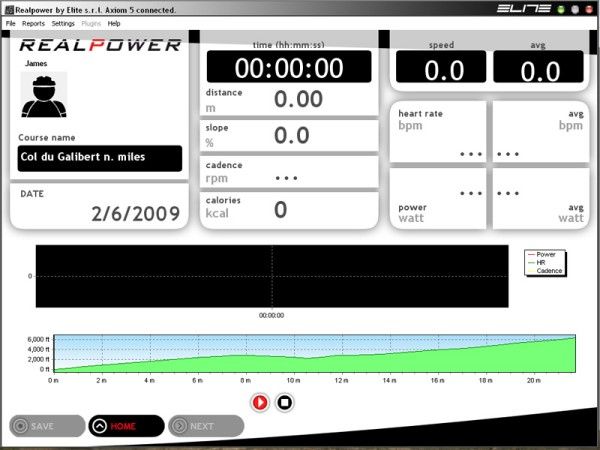 Downloaded GPS and user-created courses are handled by the RealAxiom portion of the software which offers no video