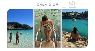 a collage of images featuring the best dining, hotels, shopping, and beaches on Mallorca for a travel guide to the island