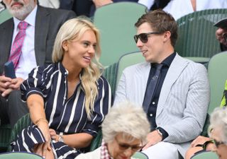 Fitzpatrick and his girlfriend at Wimbledon