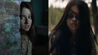 Kaitlyn Dever and Amber Midthunder side by side