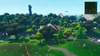 Fortnite party balloons lonely lodge campsite